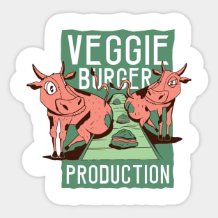 VEGGIE BURGER FUNNY Sticker